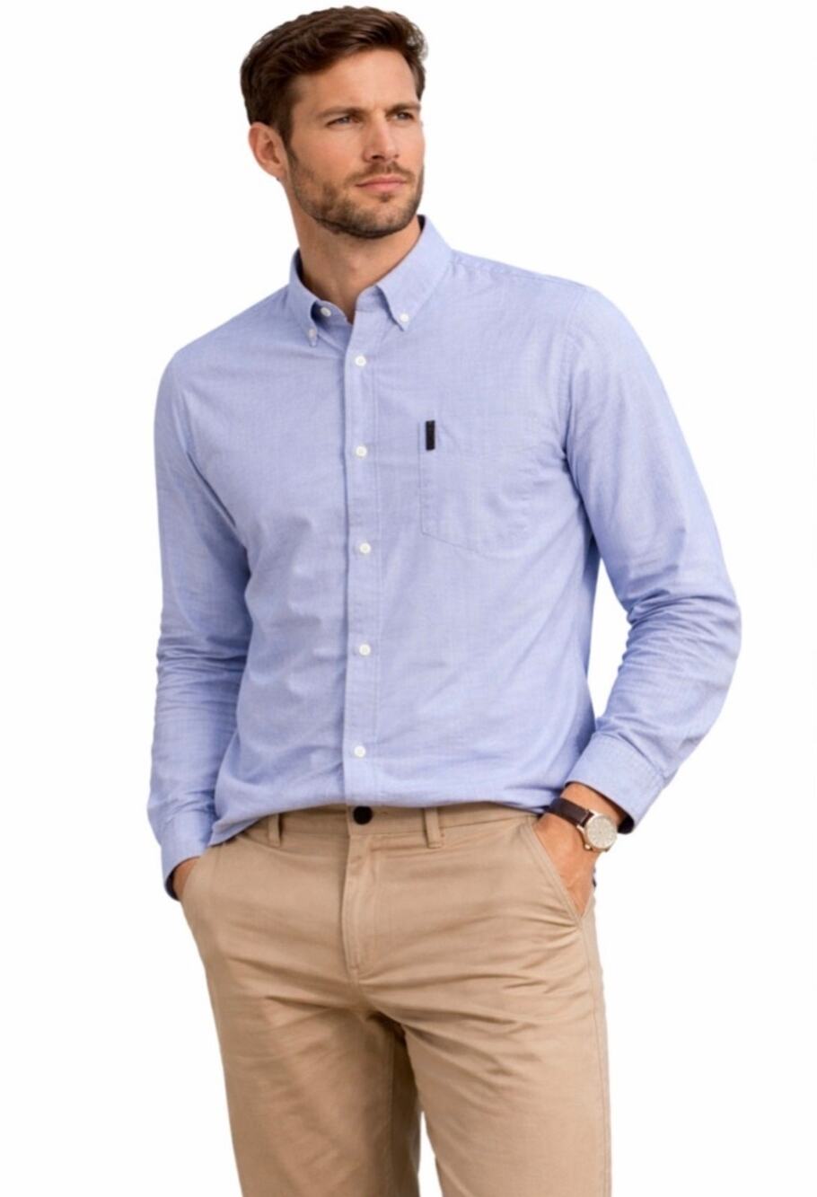 Armani Jeans Light Blue Casual Button Down Shirt size large